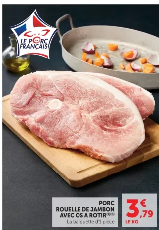 PORC ROUELLE DE JAMBON AVEC OS À RÔTIR