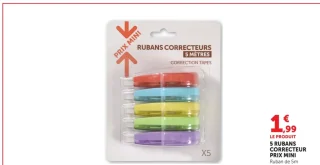 5 Rubans Correcteurs Prix Mini