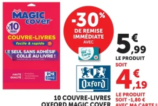 10 couvre-livres Oxford Magic Cover