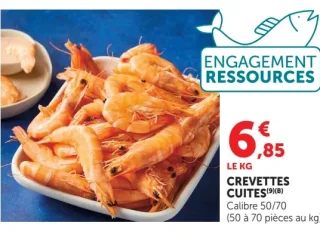 Crevettes cuites 50/70