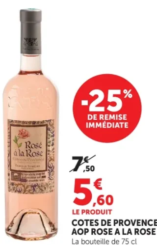 Côtes de Provence AOP Rosé A la Rose Famille Sumeire