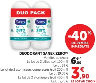 Déodorant Sanex Zero%