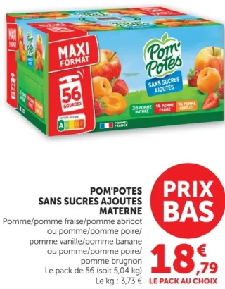 Pom'Potes Sans Sucres Ajoutés Materne