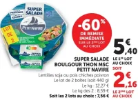 Super Salade Boulgour Thon MSC Petit Navire