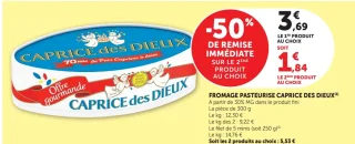 Fromage Pasteurisé Caprice des Dieux