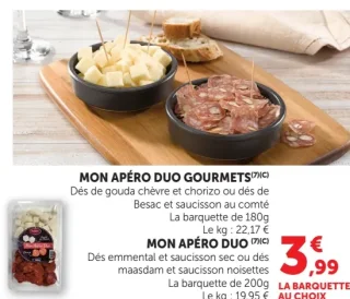 MON APÉRO DUO GOURMETS OU MON APÉRO DUO
