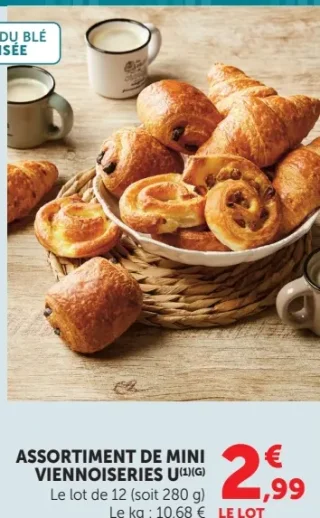 ASSORTIMENT DE MINI VIENNOISERIES U