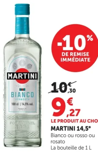 MARTINI 14,5° Bianco ou rosso ou rosato