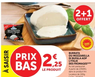 Burrata ou Mozzarella di bufala AOP L'Italie des Fromages