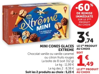 Mini cones glaces Extreme