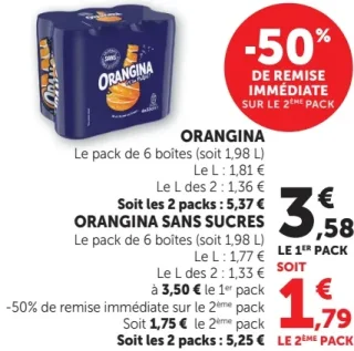 Soda Orangina / Orangina sans sucres