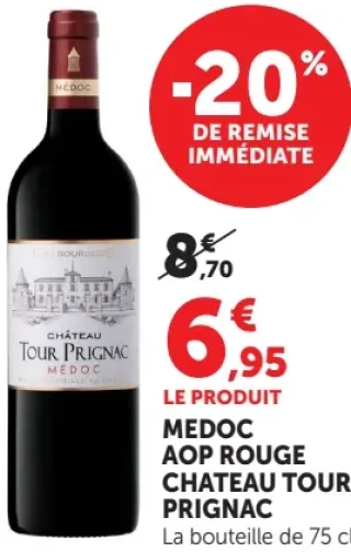 Vin rouge Médoc AOP Château Tour Prignac