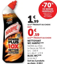 Nettoyant WC Harpic ou Bloc WC