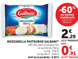 Mozzarella pasteurisée Galbani