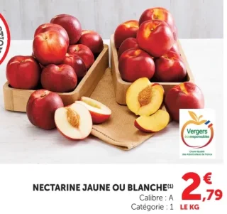 NECTARINE JAUNE OU BLANCHE