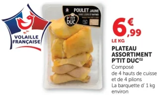 Plateau assortiment de cuisses et pilons de poulet P'tit Duc