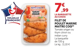 Filet de poulet mariné Maître Coq
