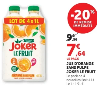 Joker Le Fruit Orange sans pulpe