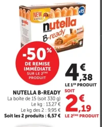NUTELLA B-READY La boîte de 15 (soit 330 g)