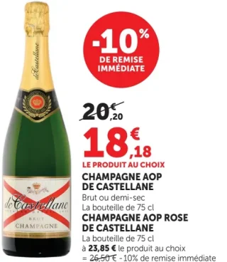 CHAMPAGNE AOP DE CASTELLANE Brut ou demi-sec / CHAMPAGNE AOP ROSE