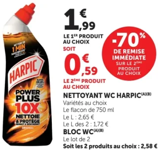 NETTOYANT WC HARPIC / BLOC WC