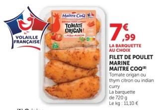 FILET DE POULET MARINE MAITRE COQ