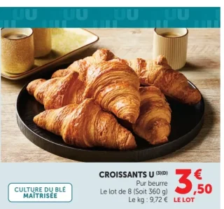 Croissants U pur beurre
