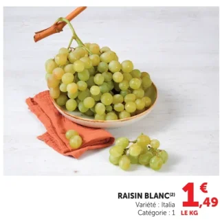 Raisin blanc Italia