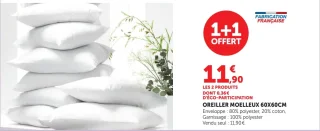 Oreiller moelleux 60x60cm