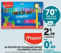 24 Feutres de coloriage Maped Colorpeps Long Life