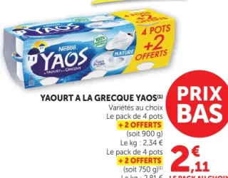 Yaourt à la grecque Yaos Nestlé