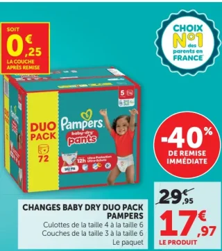 Changes Baby Dry Duo Pack Pampers