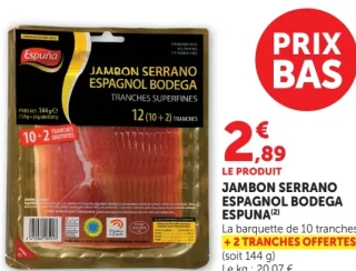 Jambon Serrano Espagnol Bodega Espuña