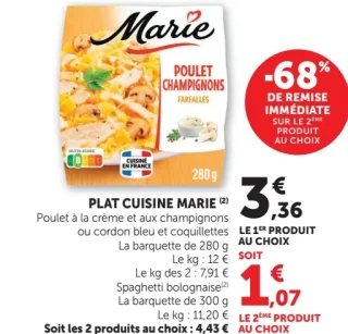 Plat cuisine Marie