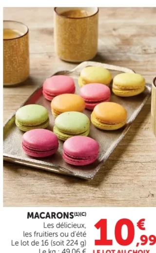 MACARONS Les délicieux, les fruitiers ou d'été