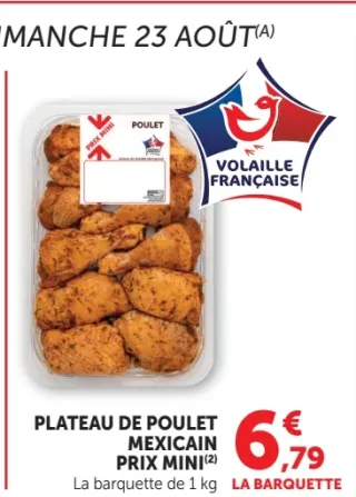 Plateau de Poulet Mexicain Prix Mini