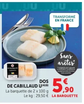 Dos de cabillaud U
