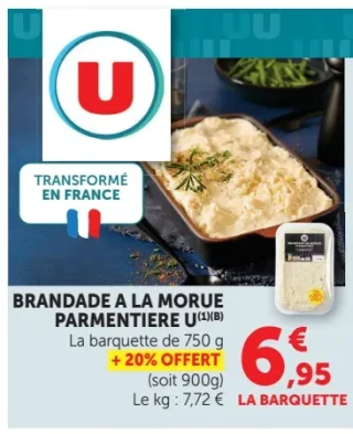 Brandade à la morue parmentière U