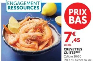 Crevettes cuites