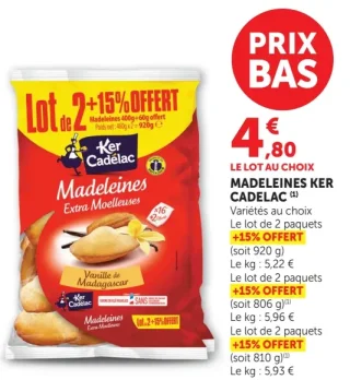 Madeleines Extra Moelleuses Ker Cadelac
