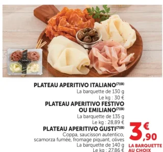 Plateau Aperitivo Italiano, Festivo ou Gusti
