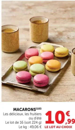 Macarons Les délicieux, les fruitiers ou d'été