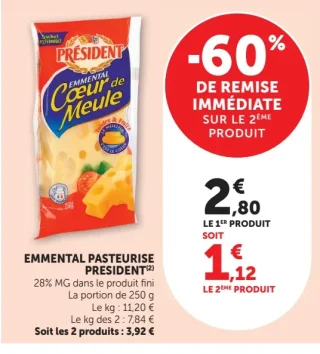 EMMENTAL PASTEURISE PRESIDENT