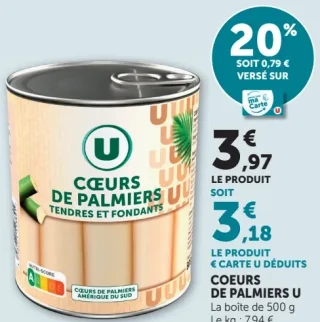 Cœurs de Palmiers U Tendres et Fondants