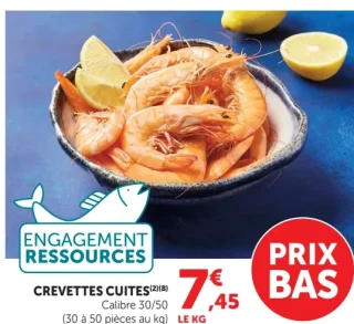 CREVETTES CUITES Calibre 30/50