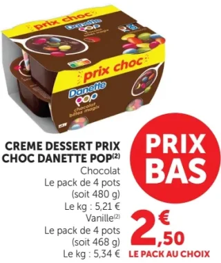 Crème dessert Danette Pop