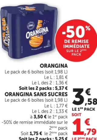 Orangina ou Orangina sans sucres