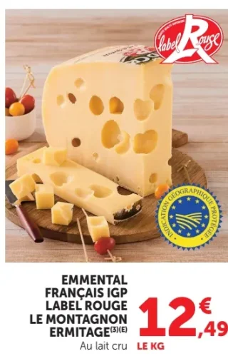 Emmental français IGP Label Rouge Ermitage
