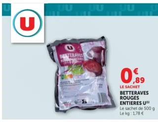U Betteraves rouges entières