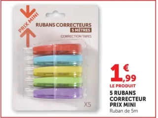 5 Rubans Correcteur PRIX MINI